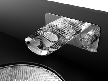 CWF - Wall-mounted single handle crystal washbasin mixer by Glass Design - view 2